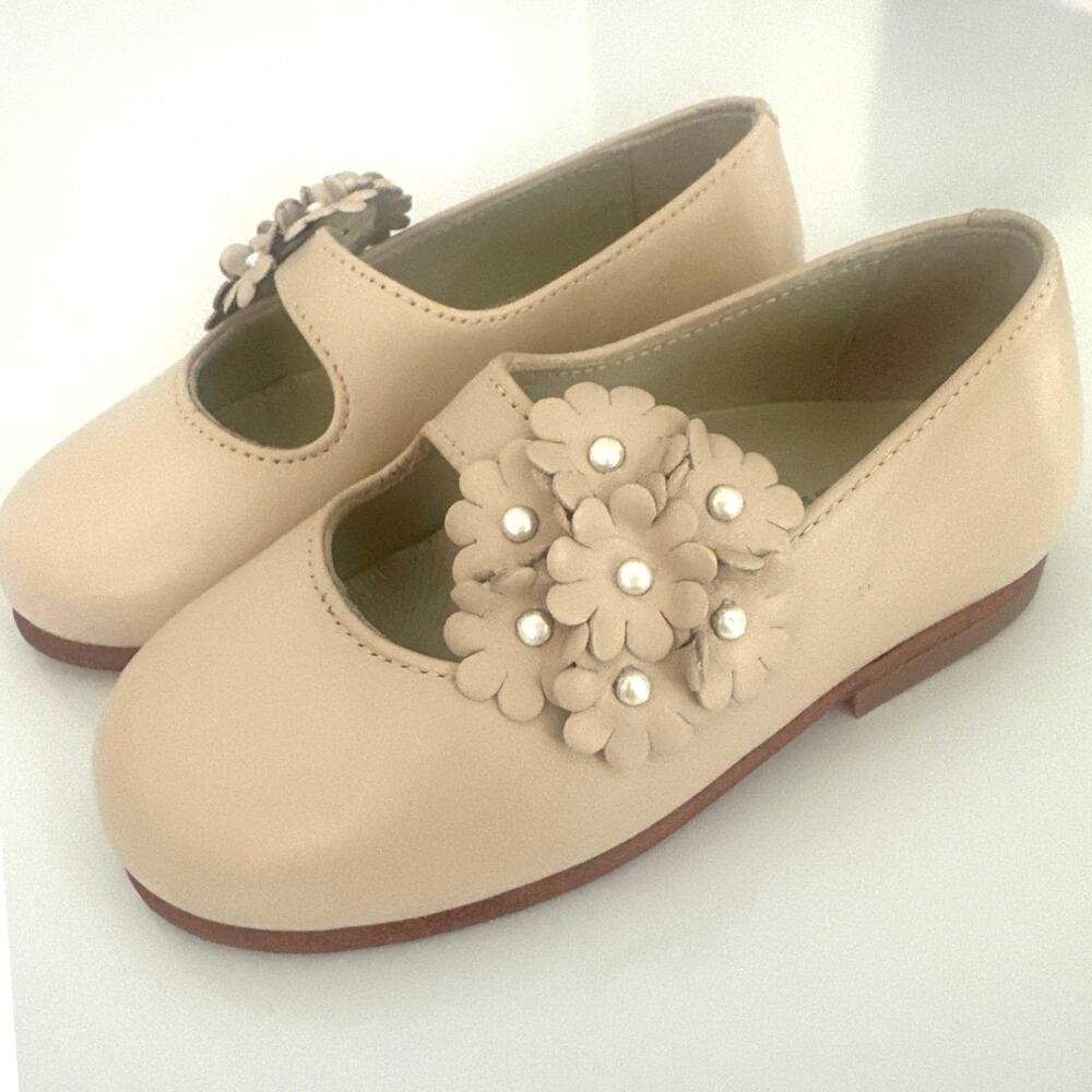 Kangunrin Villena genuine leather shoes toddler girl shoes Sz 22 made in Spain